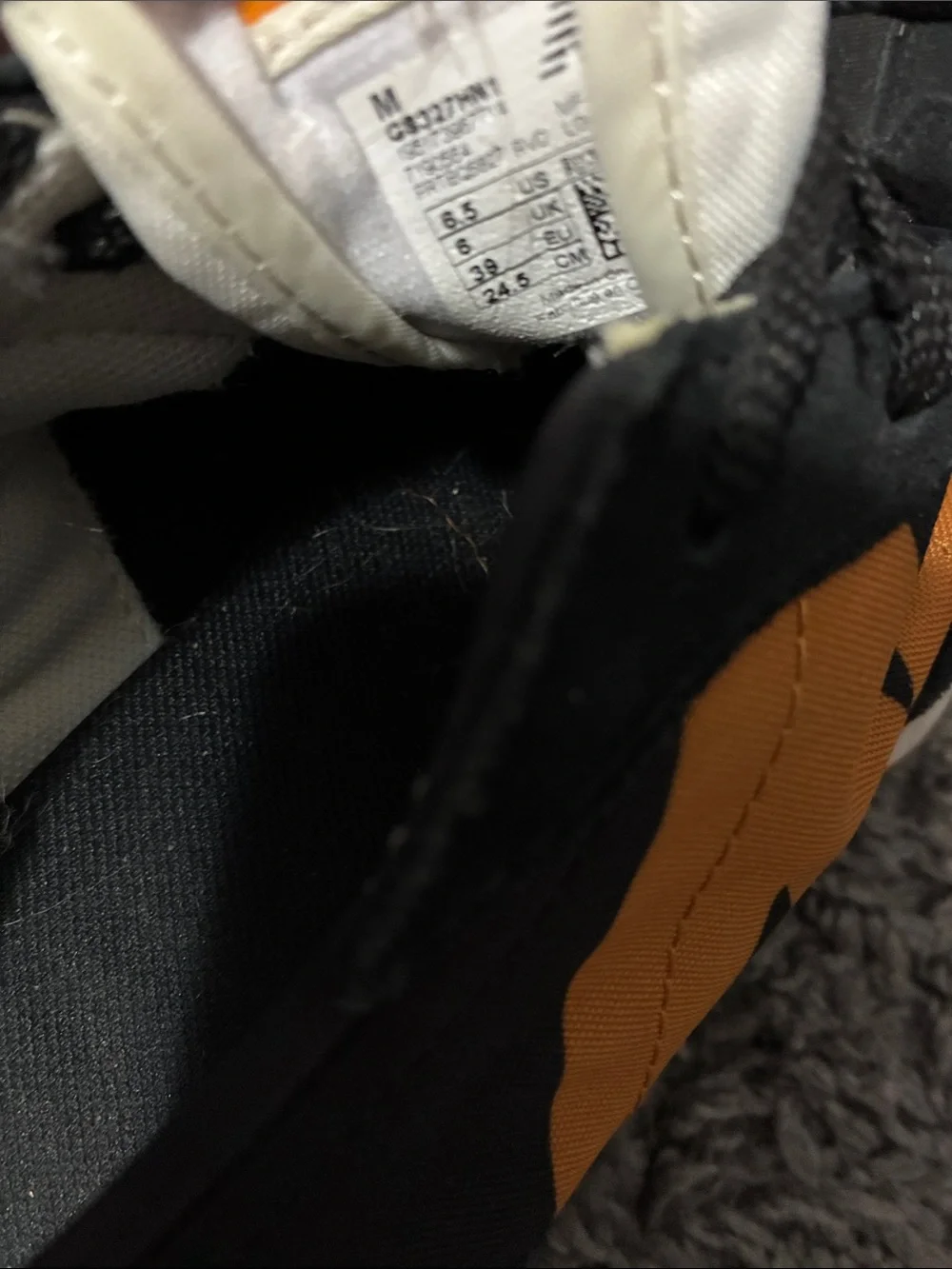 New Balance Black and Orange Retro Sneakers